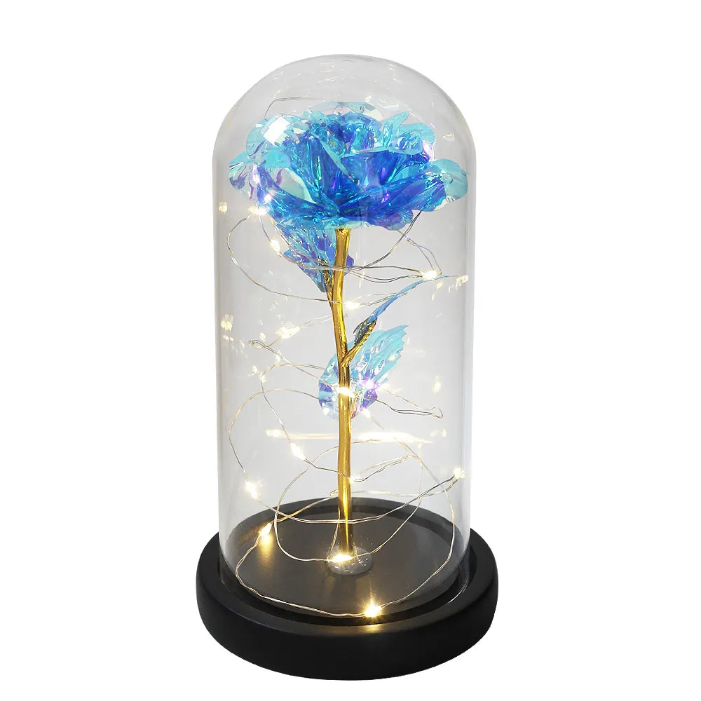 Starry Bloom Elegance: Galaxy-Inspired LED Flower Decor for Valentine's, Proposals, and Special Gifts